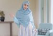 Ketahui 5 Baju Gamis Biru Kombinasi Simple Kekinian
